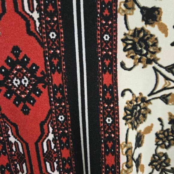 Show Me Your Mumu Tyler Tunic Dress Patchwork Autumnal Long Sleeve Size S - Picture 8 of 11